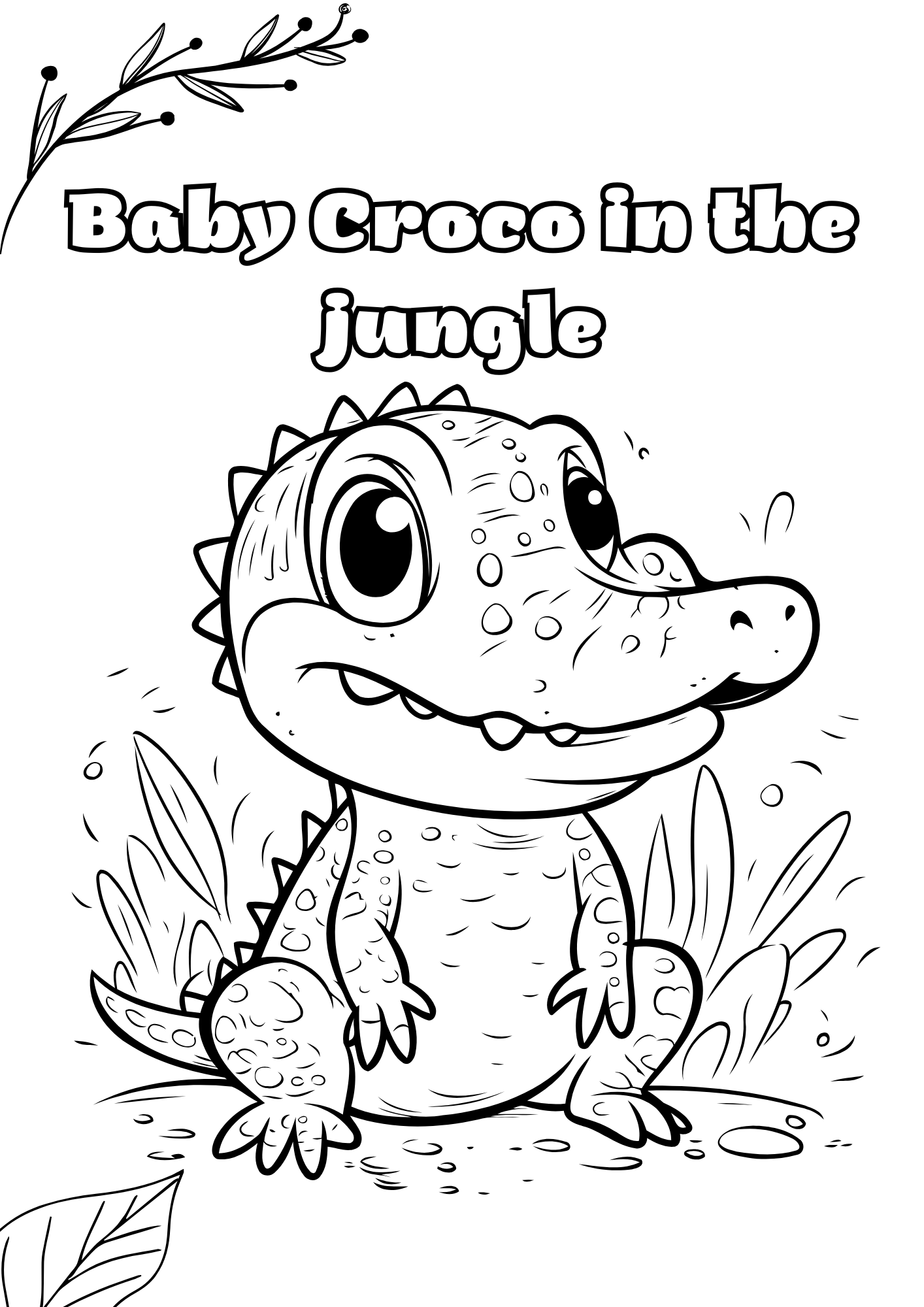 Crocodile coloring fun-ColoriKidz