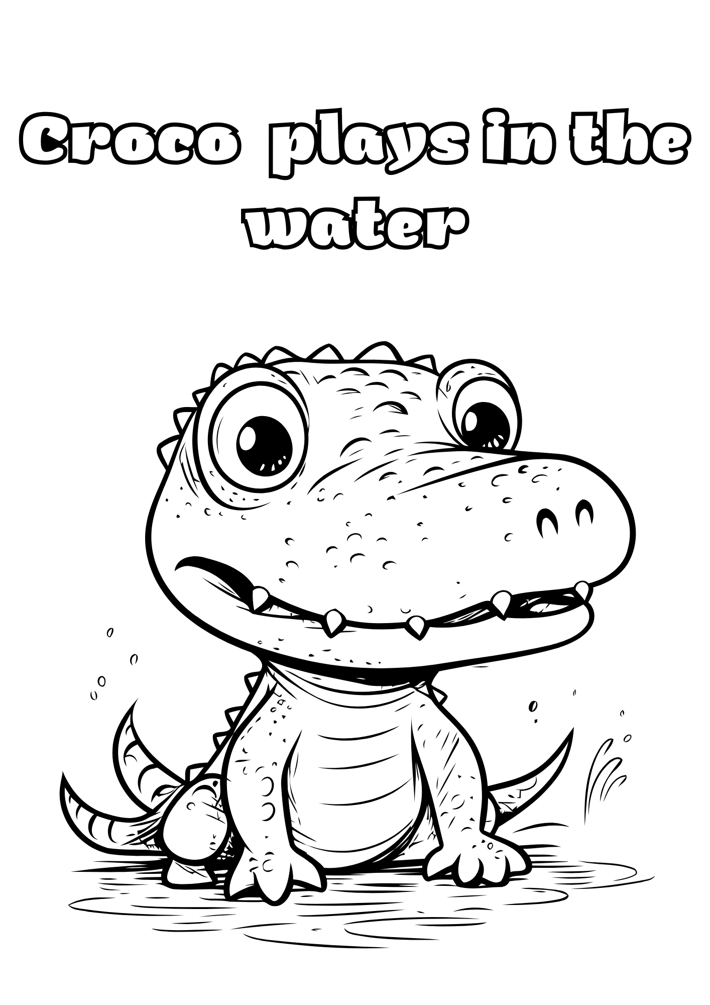 Crocodile coloring fun-ColoriKidz