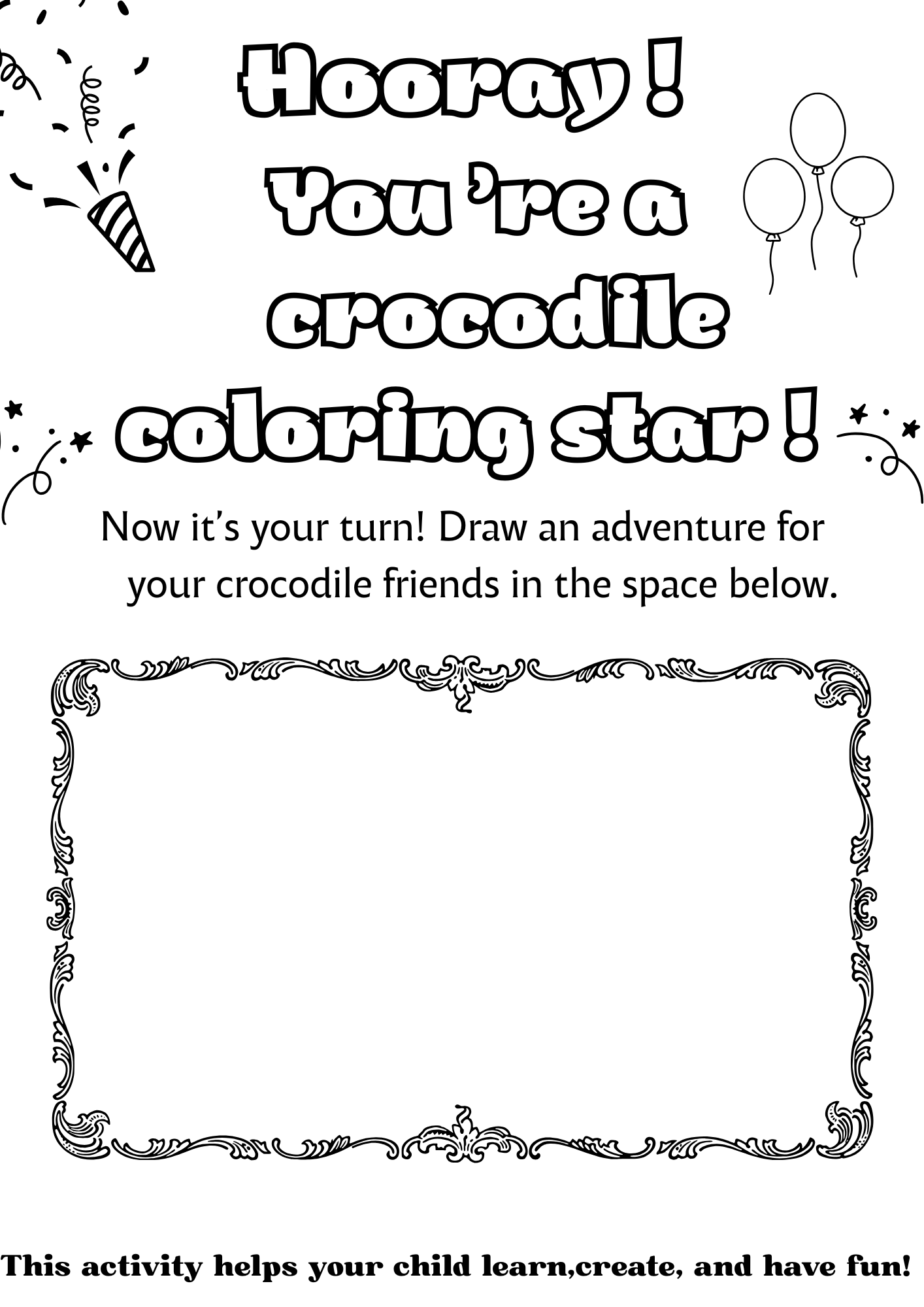 Crocodile coloring fun-ColoriKidz