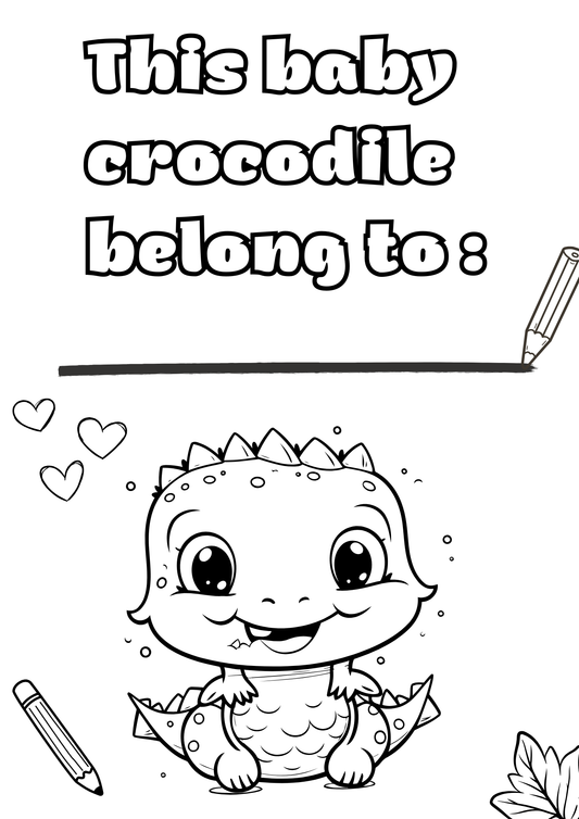 Crocodile coloring fun-ColoriKidz