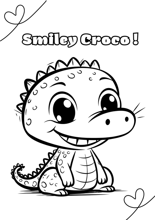 Crocodile coloring fun-ColoriKidz