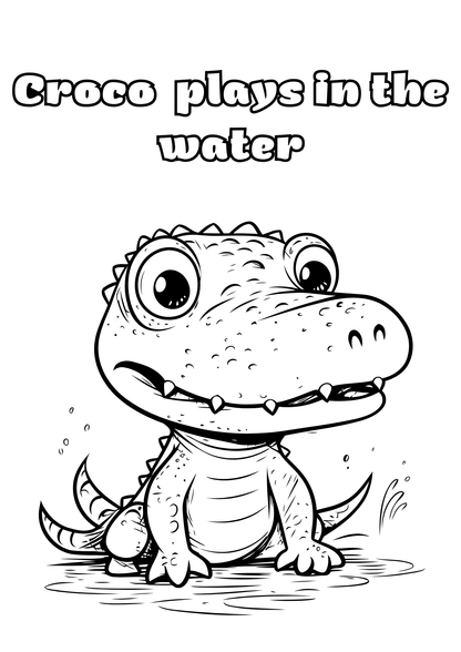 Crocodile coloring fun-ColoriKidz