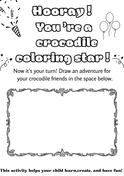 Crocodile coloring fun-ColoriKidz